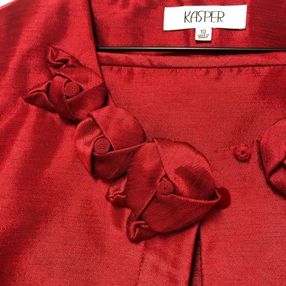 KASPER Two Piece Formal Cranberry Women’s Suit - Picture 3 of 15